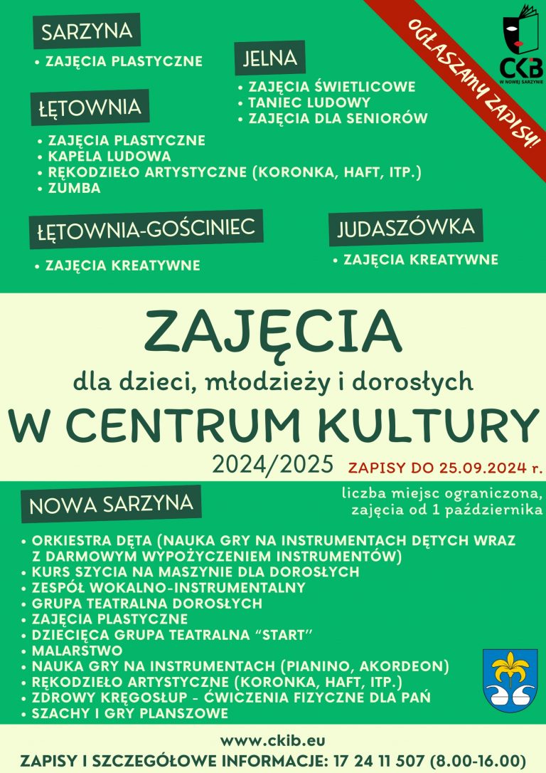 ZAJĘCIA W SEZONIE 2024/2025