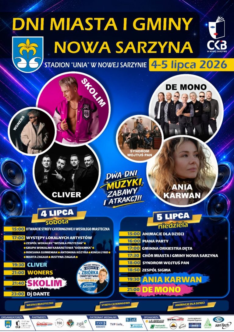 DNI MIASTA I GMINY NOWA SARZYNA 4-5 lipca 2026